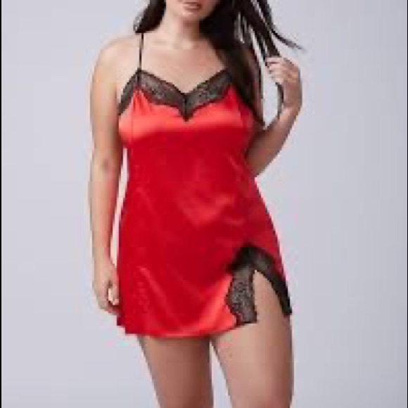 Cacique Other - Red Cacique Satin Chemise
